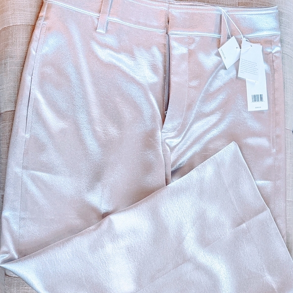 Rock out Metallic Style Satin Crop Wide Pants - Picture 7 of 12